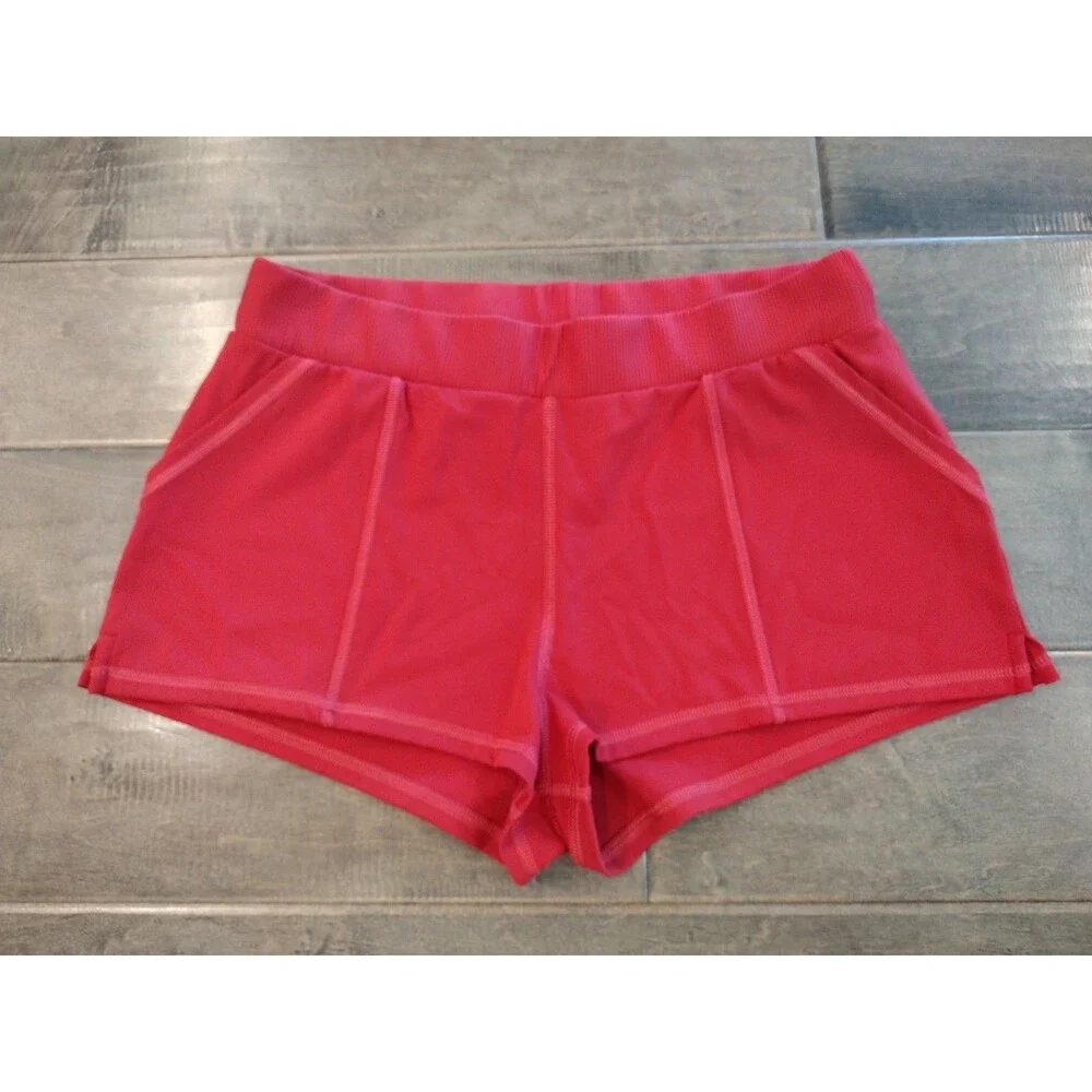 FREE PEOPLE Women's Movement red Mini Shorts - size S